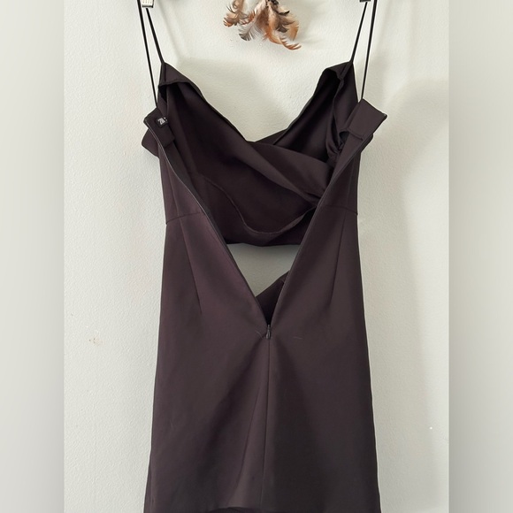 Zara Black Cut Out Mini Dress Thin Strap Size S Homecoming Night Out Party - Picture 6 of 11